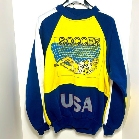 Vintage 1980's Soccer Sweatshirt - Golden Team Sportswear (S/M) - Picture 1 of 5